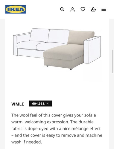 Ikea vimle chaise longue - ikea,